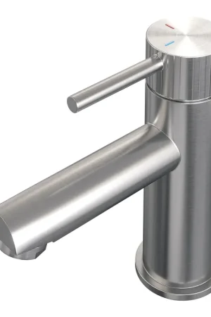 Bon Plan BRAUER Stripe Mitigeur lavabo à faible hauteur - modèle A - couleur inox brossé PVD