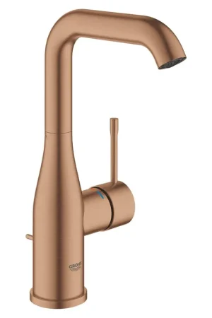 Affaire À Saisir GROHE Essence Robinet de lavabo posé - bec 12,7 cm - taille L - bec haut pivotant - vidage - brushed warm sunset