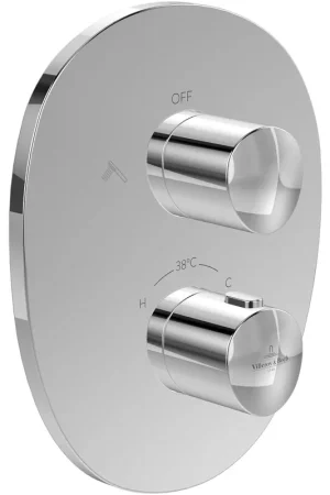 Villeroy & Boch Antao Mitigeur thermostatique encastré avec vanne d‘arrêt deux voies - chrome Achat Immédiat