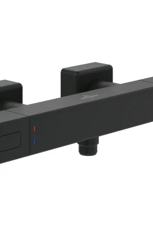 Villeroy & Boch Universal Taps & Fittings Mitigeur thermostatique de douche pour douche Angulaire - noir mat Meilleur Prix