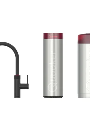 Vente Directe Quooker BE Flex Round Robinet d‘eau bouillante - bec pivotant & extractible - Combi+ incl. réservoir Cube - Eau chaude / bouillante / pétillante / filtrée - noir