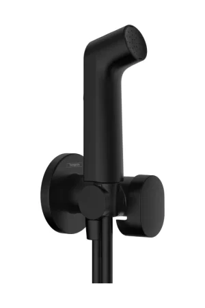 Vente Directe Hansgrohe douchette bidet 1jet S EcoSmart pour eau froide avec support et flexible de douche 125 cm noir mat