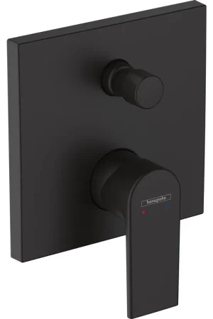 Acheter En Ligne Hansgrohe Vernis Ensemble de cache robinet de baignoire avec levier noir mat
