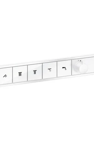 Acheter En Ligne Hansgrohe RainSelect Ensemble de finition pour mitigeur de douche encastré thermostatique pour 5 fonctions 66.9x90cm mat blanc