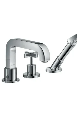AXOR Citterio jeu de finition pour robinet de bord de baignoire 4 trous avec croisillons sans plaque chrome Meilleur Prix
