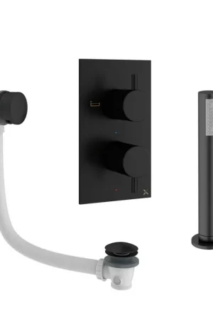 Bon Plan Robinet baignoire Crosswater MPRO - encastrable - vertical - 2 voies - noir mat