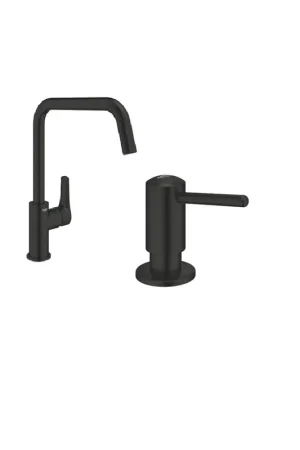 Achetez Aujourd'hui GROHE Eurosmart Ensemble robinet de cuisine - mitigeur - 22,8 cm - bec haut - distributeur de savon - black mat