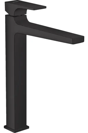 Usine Directe Hansgrohe Metropol Mitigeur lavabo 1 trou 260 avec vidage push open avec bec fixe 20.4cm noir mat