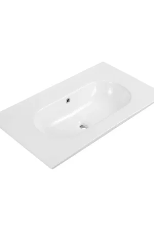 Saniclass Chaci Lavabo - 80x46x14cm - sans trous de robinet - céramique - blanc Expédition Rapide