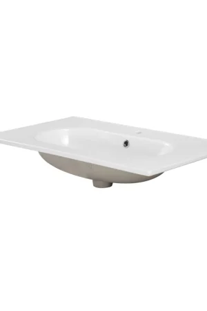 Saniclass Chaci Lavabo - 80x46x14cm - 1 trou de robinet - céramique - blanc Top Vente