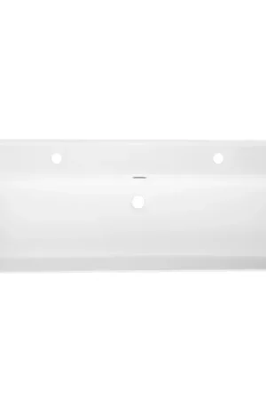 Saniclass Legend Meuble lavabo - 100.5x47x12cm - trop-plein - 1 lavabo - 2 trous de robinet - céramique - blanc brillant Expédié Aujourd'hui