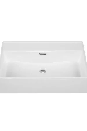 Quantité Limitée Saniclass Legend Meuble lavabo - 80.5x47x12cm - trop-plein - 1 lavabo - sans trou de robinet - céramique - blanc brillant
