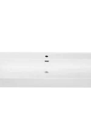 Saniclass Legend lavabo meuble - 120.5 × 47 × 12 cm - trop-plein - 1 vasque - 1 trou pour robinet - céramique - blanc brillant Prix Bas