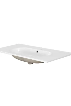 Saniclass Chaci Lavabo - 100x46x14cm - 1 trou de robinet - céramique - blanc Nouvel Arrivage