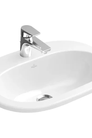 Villeroy et Boch O.novo Lavabo à encastrer 56x40.5x17.5cm avec trop plein et trou pour robinetterie Blanc Quantité Limitée