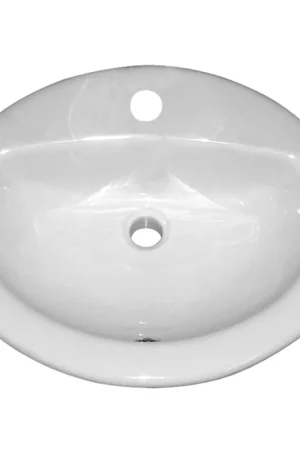 Acheter En Ligne Go by Van Marcke Isicentro lavabo encastré 51x44,5 cm porcelaine blanc avec trou de robinet avec trop-plein