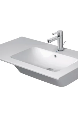 Remise Duravit Me by Starck Vasque pour meuble - 83x49cm - cuve à droite - 1 trou de robinet - avec trop-plein - blanc mat