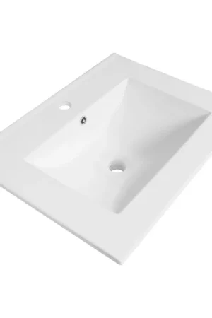Super Prix Brauer Frost lavabo pour meuble - 61x46x2cm - trop-plein - 1 cuve centrée - 1 trou de robinet - céramique - blanc