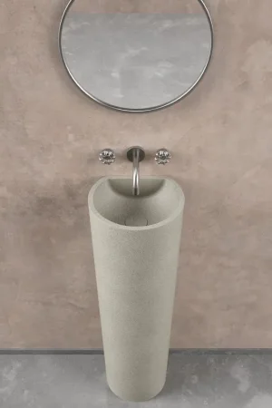 Soldes Ideavit Evo Lavabo îlot - 28x24.5x90cm - béton - gris