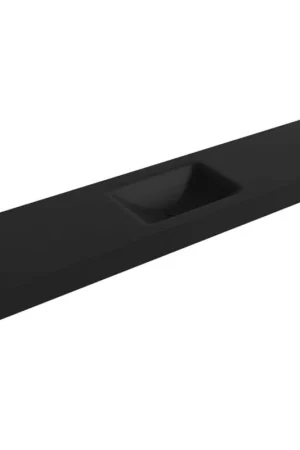 Retour Gratuit Mondiaz CLOUD Lavabo suspendu - L190xH12cm - 1 trou de robinet - vasque centrale - solid surface Urban mat (Noir)