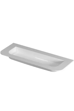 Achetez Aujourd'hui INK Fora Lavabo - 120x45x1.7cm - sans trou de robinet - coins arrondis - porcelaine - blanc brillant