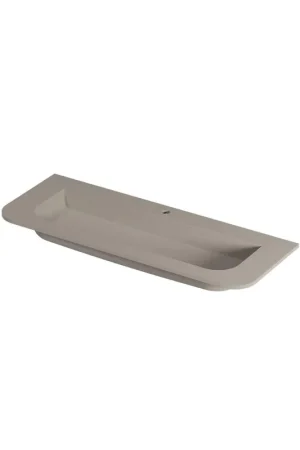 Achat Immédiat INK Fora Lavabo - 120x45x1.7cm - 1 trou de robinet - coins arrondis - porcelaine - coton crème mat