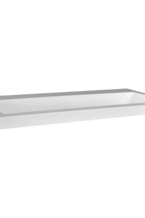 Acheter En Ligne Wiesbaden Flag lavabo simple sans trou de robinet 80x36x4 cm en marbre synthétique brillant blanc