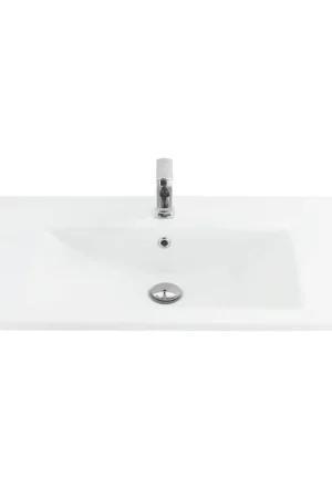 Solde Sanicare Q7 lavabo 85x45cm 1 trou de robinet avec trop-plein rectangulaire céramique blanc