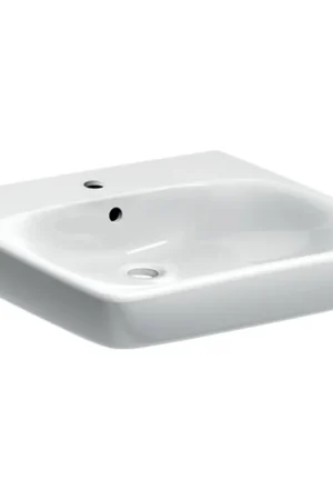 Super Prix Geberit 300 Comfort lavabo pour fauteuil roulant avec trou de robinet avec trop-plein 55x55x15cm blanc