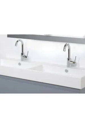 Soldes INK Unlimited lavabo porcelaine 100x45x11cm blanc
