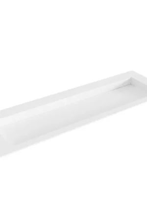 Vente Directe Mondiaz AVON Talc solid surface lavabo encastré 140cm Position lavabo au centre