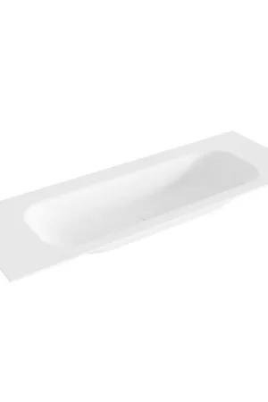 Usine Directe Mondiaz BIG medium Talc solid surface lavabo encastré 130cm milieu
