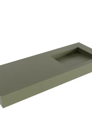 Remise Mondiaz AVON Lavabo suspendu 120x46x12cm Droite Solid Surface Army
