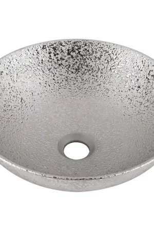 Differnz BRIGHT Vasque à poser - 36x14cm - émaillé - argent Meilleur Prix