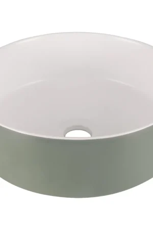 Differnz MIRA Vasque à poser - 36x12cm - céramique - vert/blanc Achetez Aujourd'hui
