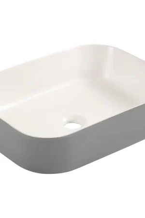 Vente Directe Differnz Zena vasque - 48x37.5x12.5cm - céramique - gris