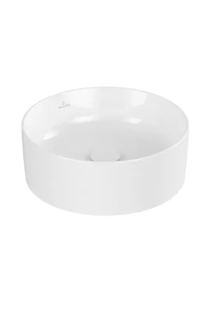 Villeroy & Boch Collaro vasque à poser - ronde Ø40cm - sans trop-plein sans trou de robinetterie blanc Prix Cassé