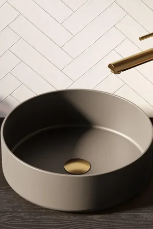 Achat Immédiat BASIN Circle lavabo - 36x36cm - rond - céramique - gris mat