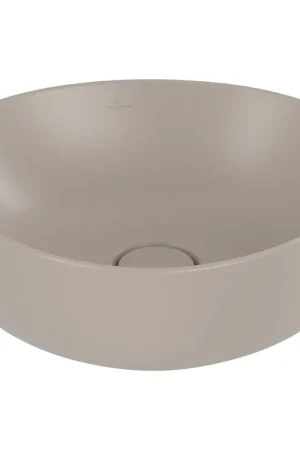 Villeroy & Boch Antao Vasque à poser - 40 x 39,5 x 14,6 cm - Almond CeramicPlus - sans trop-plein Commande En Gros