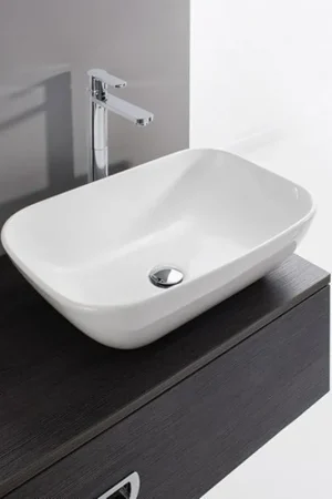 Super Prix Crosswater Serene lavabo 58x35x15cm sans trou de robinet sans trop-plein blanc