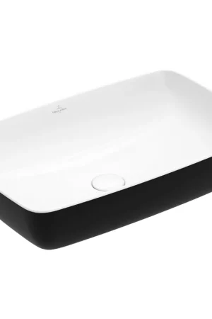 Villeroy & Boch Artis lavabo à poser - rectangulaire 58x38x12.5cm - sans trou de robinet sans trop-plein coal black Nouvel Arrivage