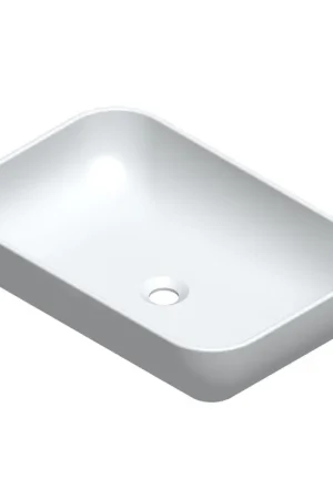 Usine Directe Sanicare Quattro vasque 60x40cm carrée céramique blanc