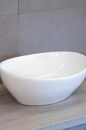 Acheter Direct HR Badmeubelen Elemento vasque à poser - 40x33,5x14,5cm - ovale - blanc