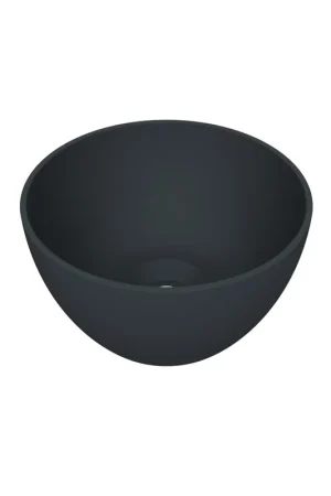 Arcqua Olivia Vasque - 22x22cm - ronde - à poser - mat anthracite Dernière Chance