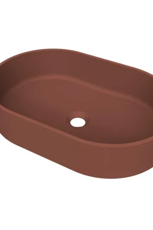 Arcqua Case vasque à poser - ovale - 55x36cm - terracotta mat Commander Vite