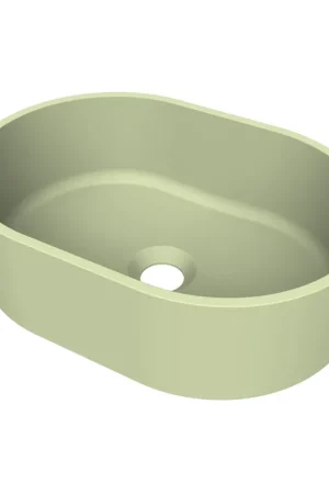 Arcqua Case vasque à poser - ovale - 40x28cm - vert pastel mat Offre Spéciale