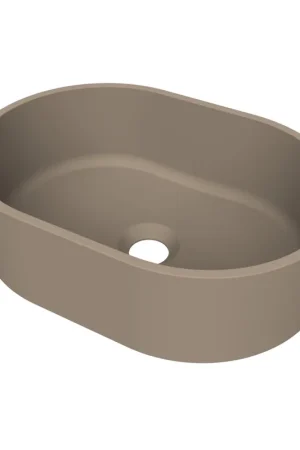 Arcqua Case vasque à poser - ovale - 40x28cm - truffe mat Nouvel Arrivage