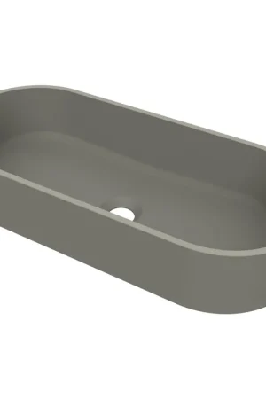 Arcqua Case vasque à poser ovale 60x26 béton mat Meilleur Choix