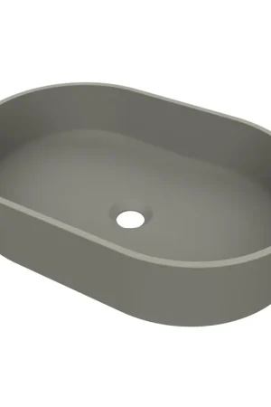 Arcqua Case vasque à poser ovale 55x36 béton mat Affaire À Saisir