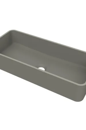 Seulement Aujourd'hui Arcqua Case vasque à poser rectangulaire 60x26 béton mat